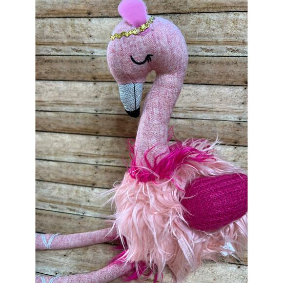 Mud Pie Ballerina Flamingo Plush Ballet Dancer 13" Shelf Sitter - Picture 2 of 12